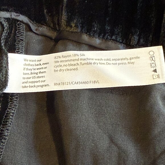 Eileen Fisher Velvet Jogger Pant Black Tapered Minimalist Lagenlook Size XL NWT - Picture 5 of 13